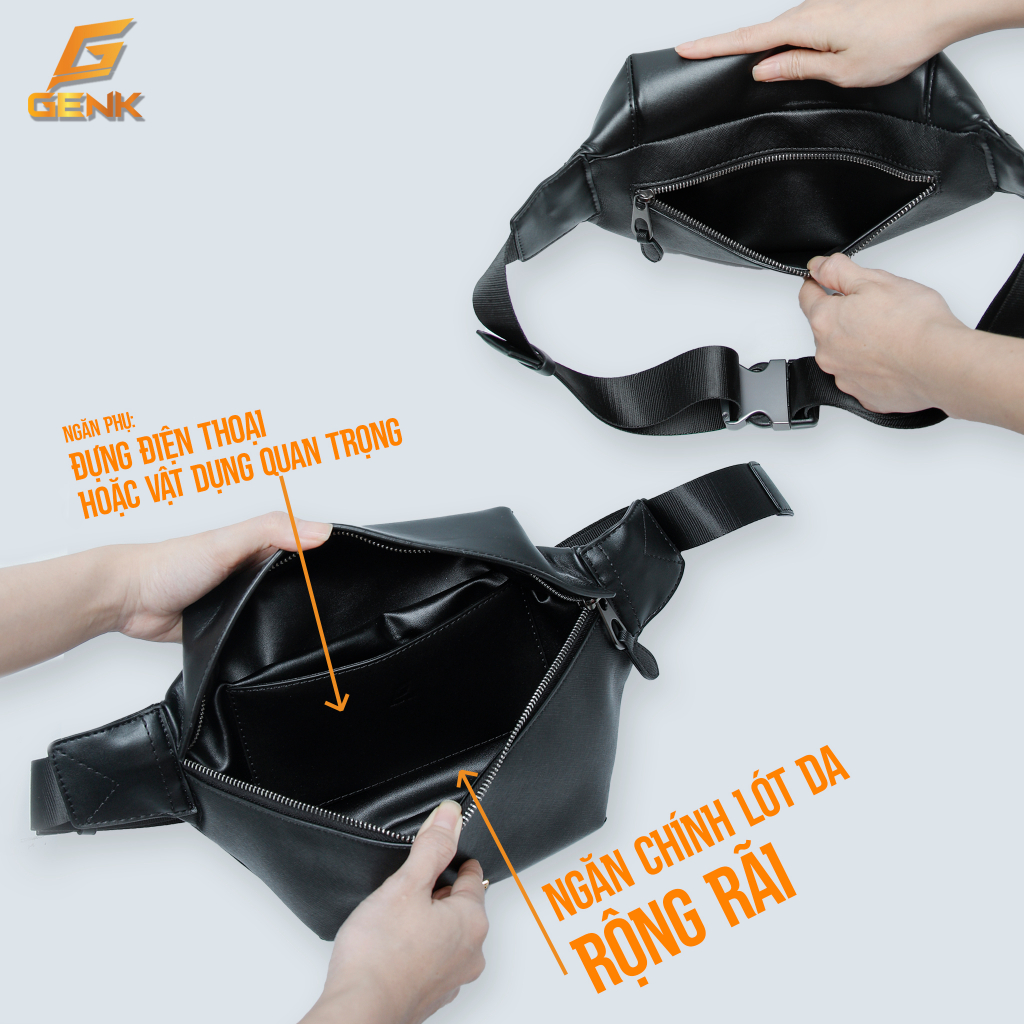Túi Đeo Chéo / Túi Bao Tử Da Nam Thương Hiệu Genk - GT04