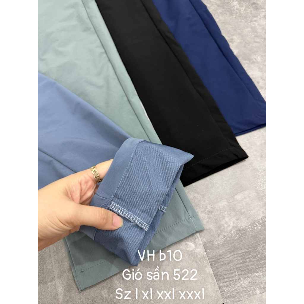 Quần gió nam lining, quần gió thể thao nam cao cấp chất liệu gió sần