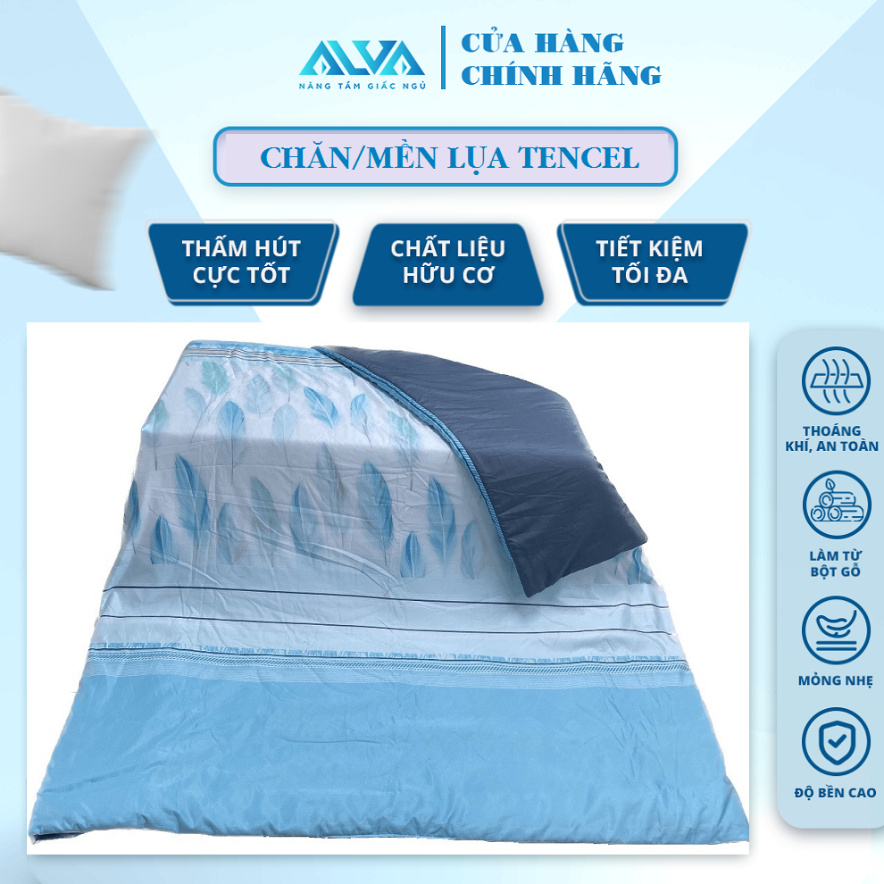 Chăn Mền lụa TENCEL Alva kích thước 180x200 cm sang trọng, mát lạnh, mềm mịn, độ bền cao, an toàn cho sức khoẻ, cực rẻ