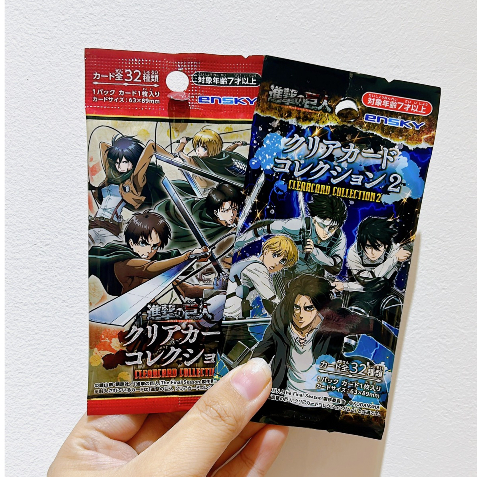 Thẻ nhân phẩm Clear Card Attack on Titan Vol 1 & Vol 2