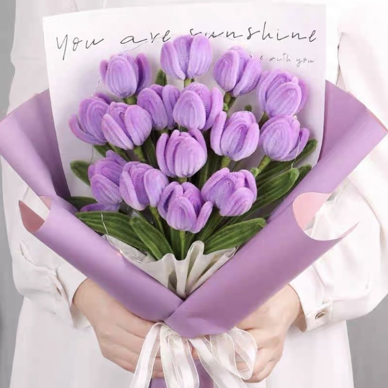 Bó hoa Kẽm Nhung tuylip ,Quà tặng 20/10 ý nghĩa