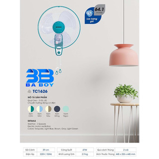 Quạt treo senko tc1626 - màu ngẫu nhiên - hàng chính hãng