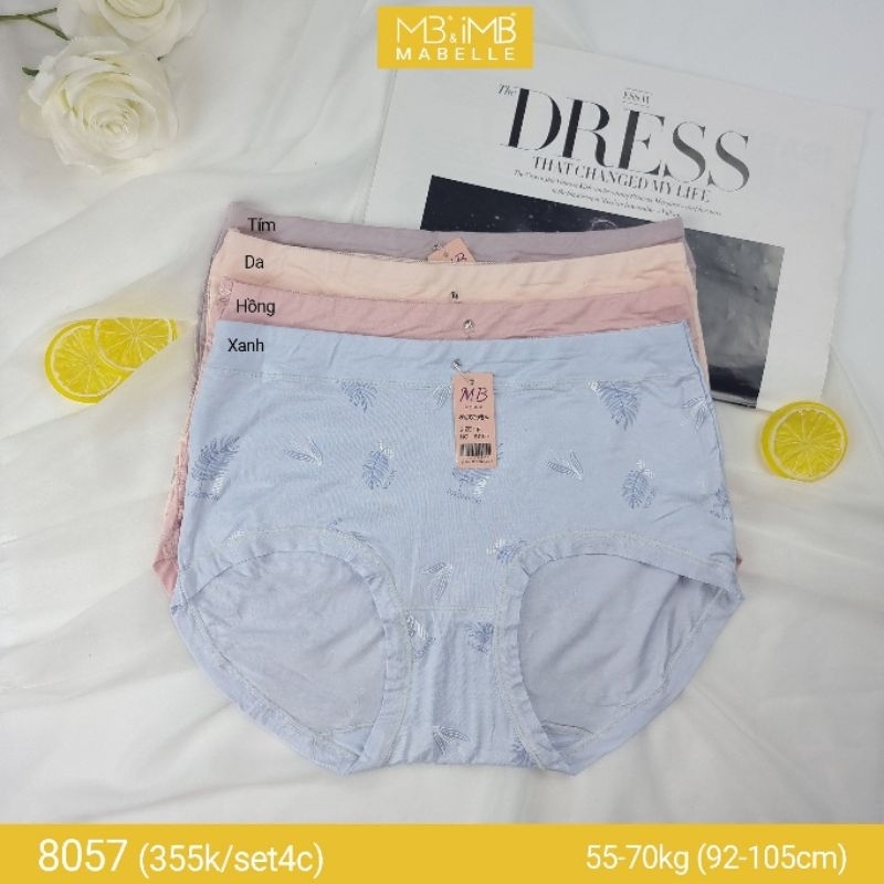 Quần lót nữ cotton kháng khuẩn mb (mã 8057) cạp cao co giãn 4 chiều