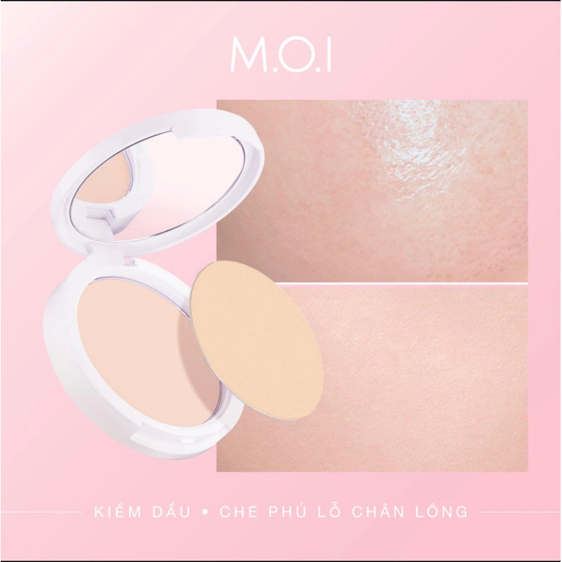 Phấn Phủ M.O.I kiềm dầu kháng nước Baby Skin Powder - Tone tự nhiên