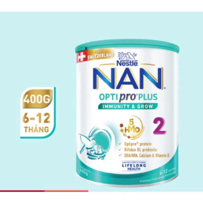 Sữa Nan 2 lon 400g date mới