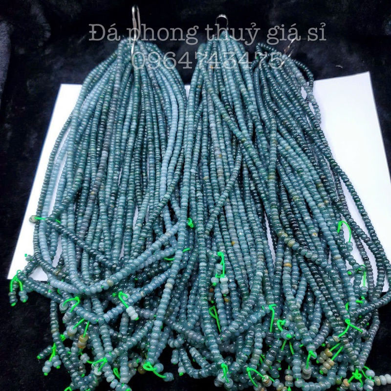 Chuỗi vòng lam ngọc bánh xe quấn 3 vòng 6mm tặng kèm kiểm định chất lương