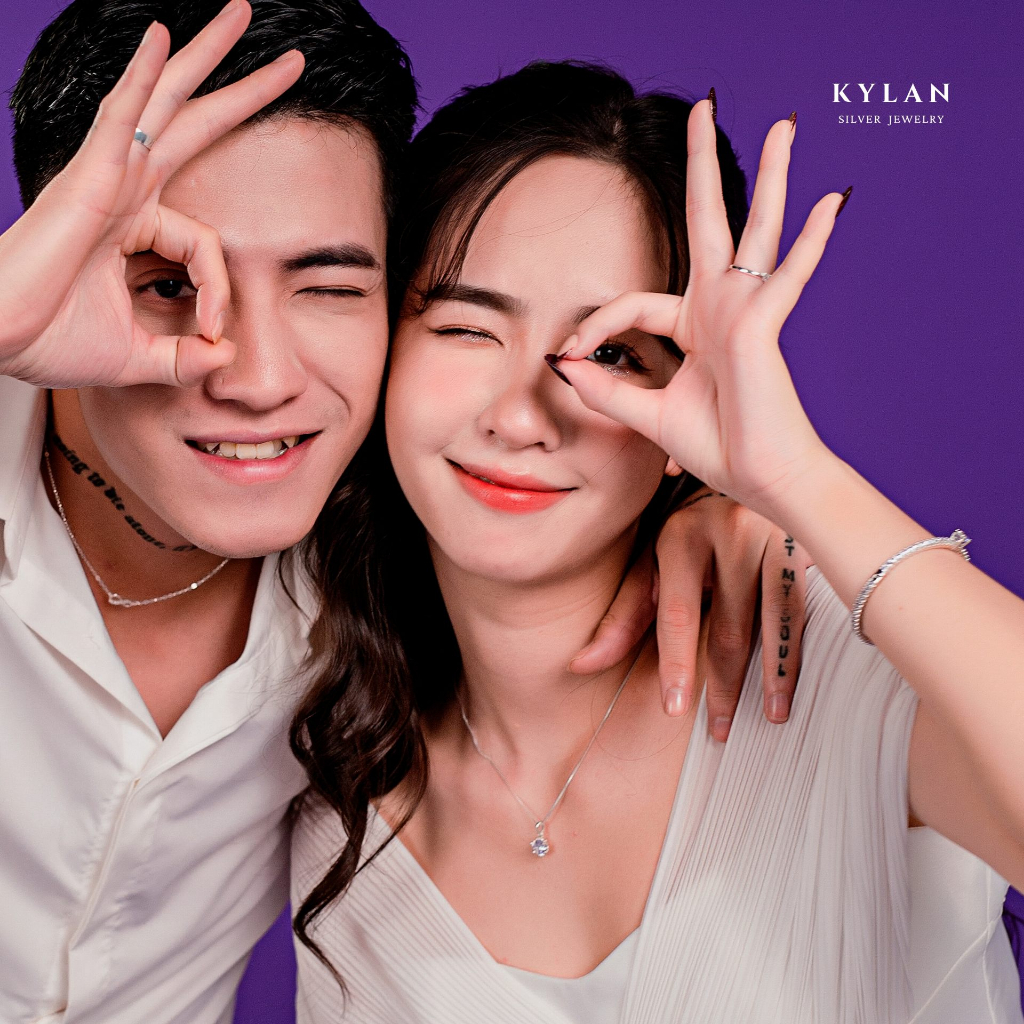 Dây Chuyền Bạc Nữ Kylan Silver KL0268 Đá Chủ Tròn Kim Cương Nhân Tạo 8.0ly