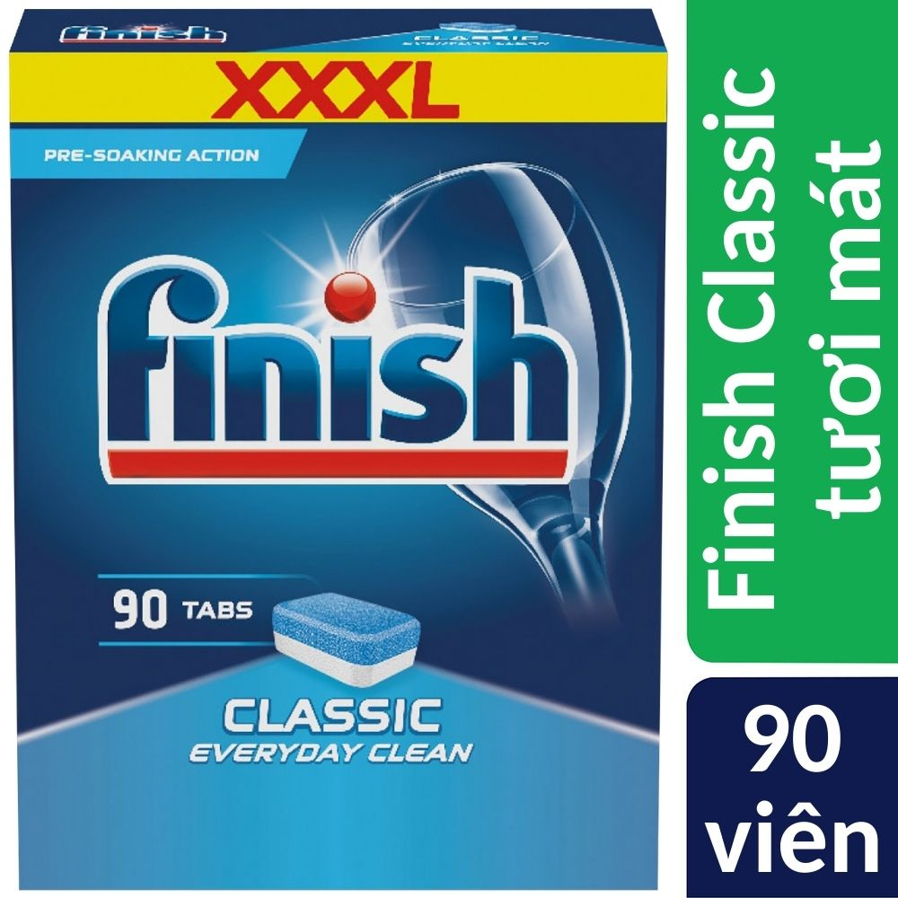 Viên Rửa Chén Bát Ly Finish 90 Viên (Tích Hợp 3 trong 1) Tặng viên Alio dùng thử