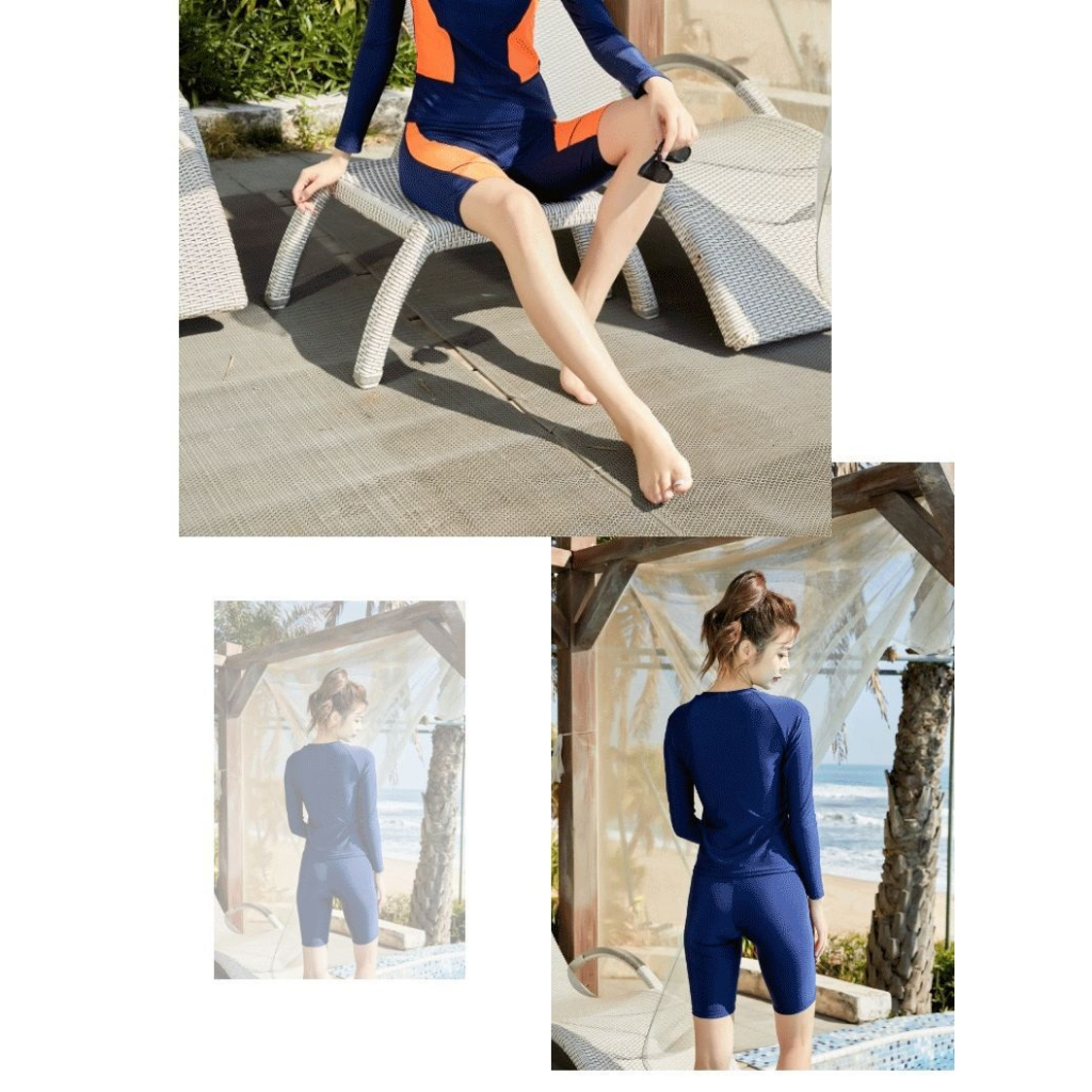 Đồ bơi, bikini 2 mảnh tay dài quần lửng cao cấp  M2300