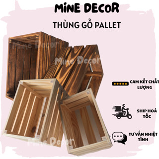 Thùng gỗ pallet gỗ thông đa năng tiện dụng