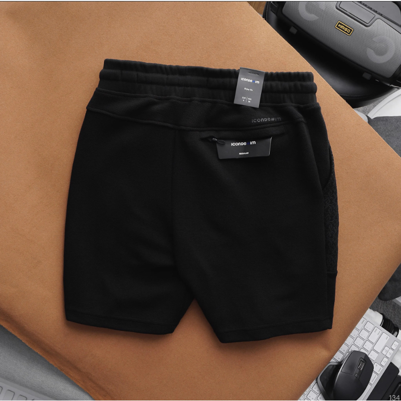 Quần Short Pique ICONDENIM Signature Pattern Side Stripe - QSID0134