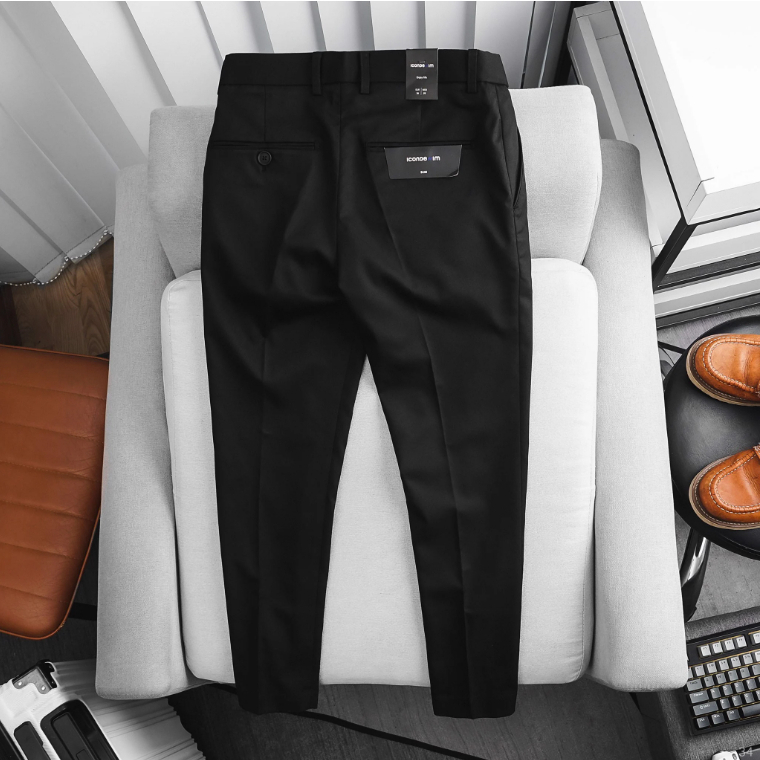 Quần tây nam ICONDENIM Hidden Elastic Waist Trousers phối lưng rút form slim ôm dáng - QTID0034