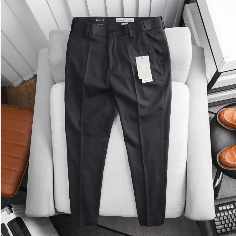 Quần tây nam ICONDENIM Hidden Elastic Waist Trousers phối lưng rút form slim ôm dáng - QTID0034