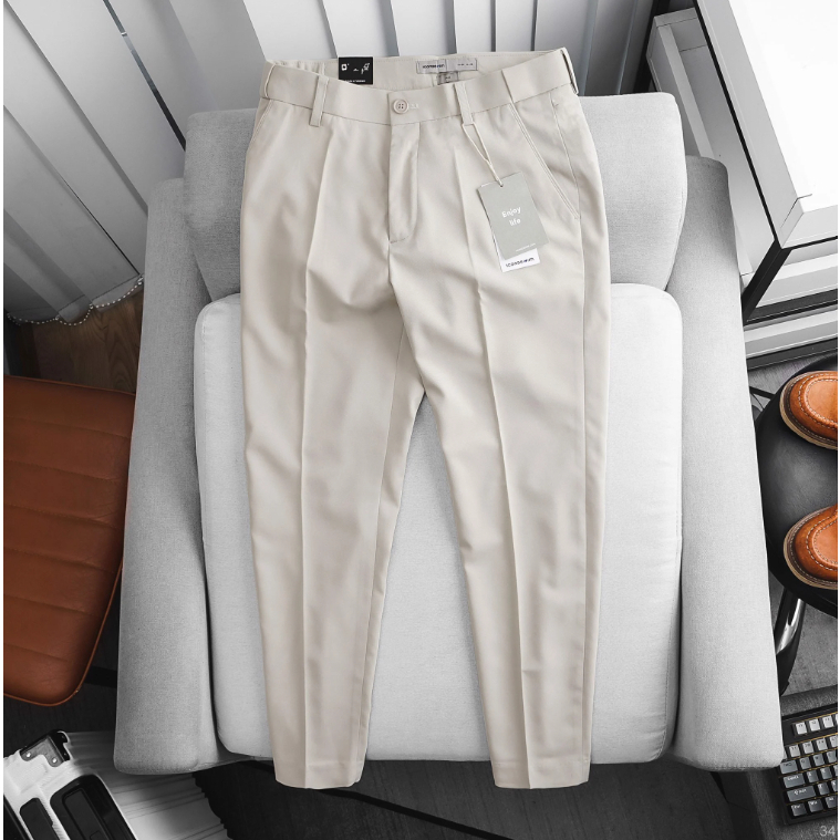 Quần tây nam ICONDENIM Hidden Elastic Waist Trousers phối lưng rút form slim ôm dáng - QTID0034