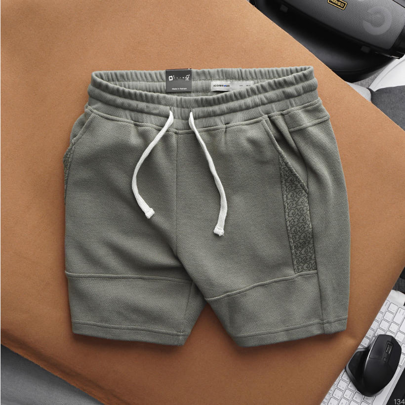 Quần Short Pique ICONDENIM Signature Pattern Side Stripe - QSID0134
