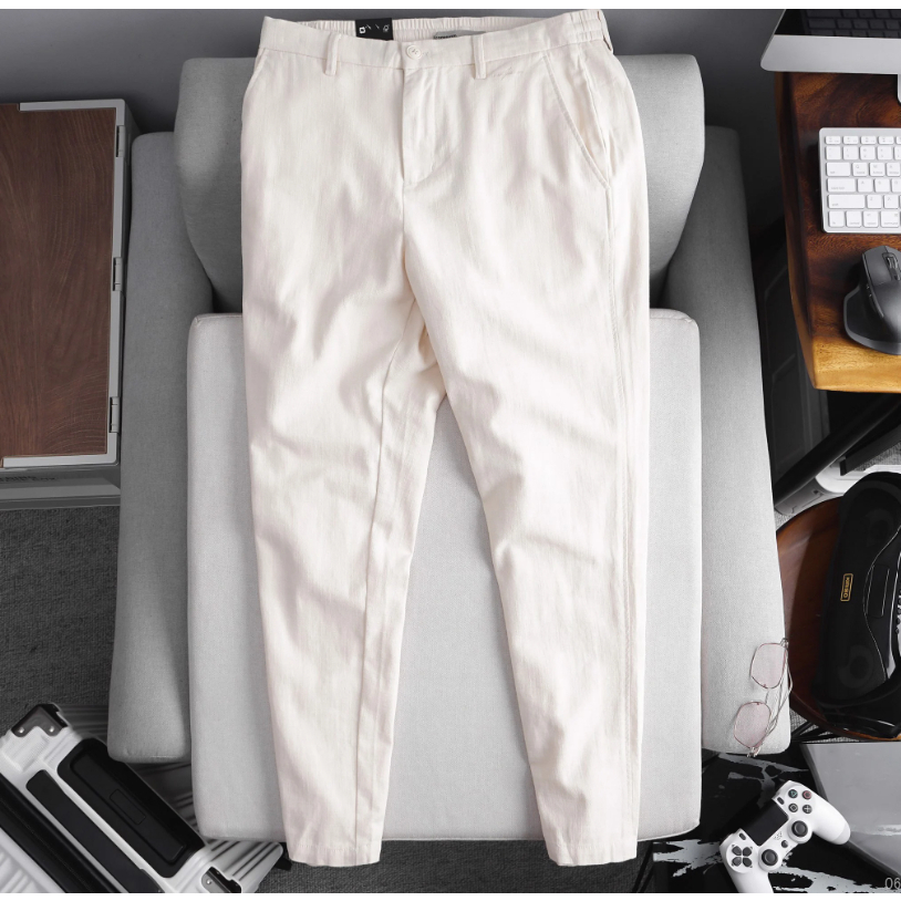 Quần Linen Nam ICONDENIM Phối Lưng Thun - QDID0006