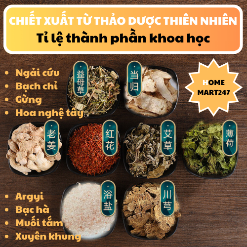 Combo 3 Túi 90 Gói ngâm chân ngải cứu Nanjing Tongrentang thư giãn, giảm mệt mỏi, tê hôi chân, lưu thông khí huyết