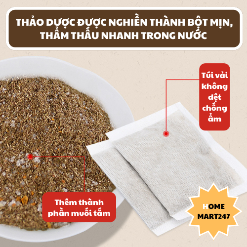 Combo 3 Túi 90 Gói ngâm chân ngải cứu Nanjing Tongrentang thư giãn, giảm mệt mỏi, tê hôi chân, lưu thông khí huyết