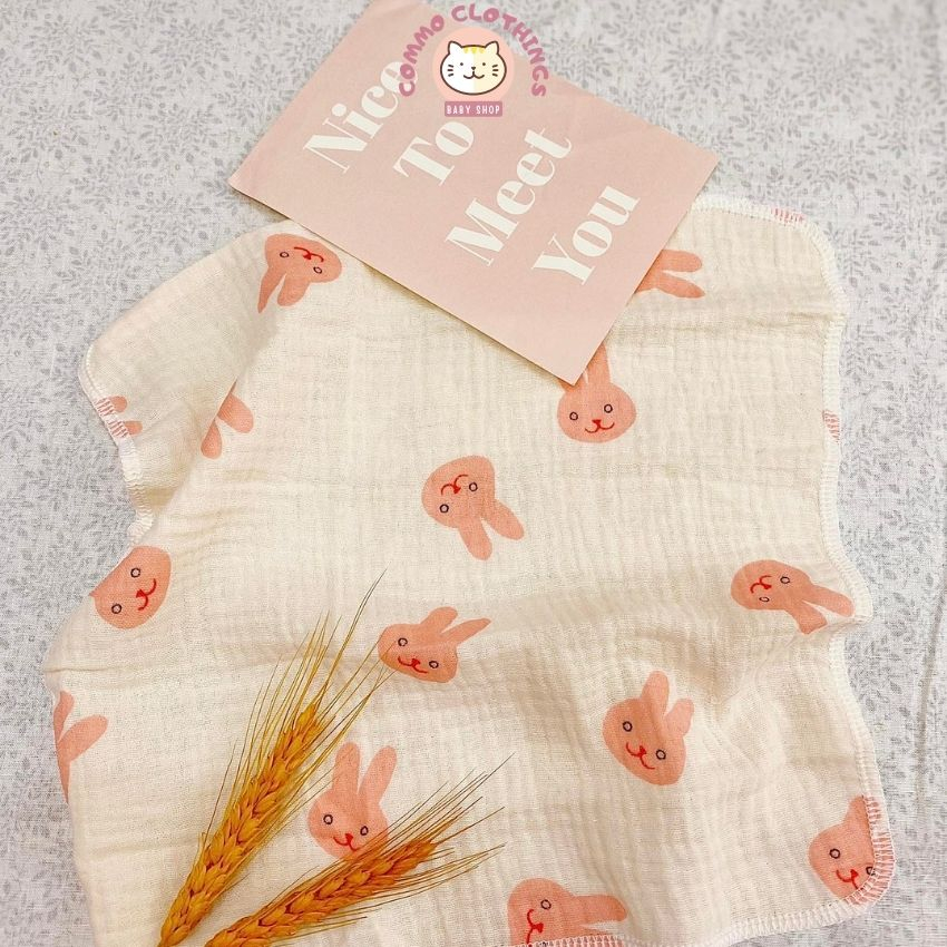 Combo 10 khăn xô sữa cho bé trai bé gái chất liệu xô muslin 2 lớp, mềm mịn thấm hút tốt, giao màu ngẫu nhiên