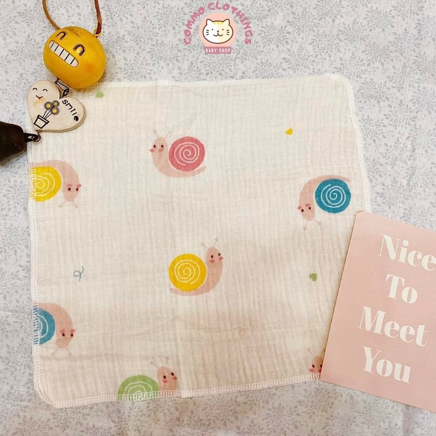 Combo 10 khăn xô sữa cho bé trai bé gái chất liệu xô muslin 2 lớp, mềm mịn thấm hút tốt, giao màu ngẫu nhiên