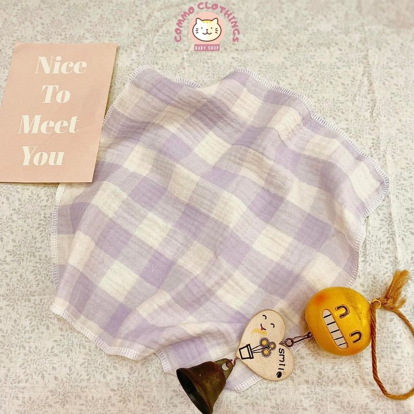 Combo 10 khăn xô sữa cho bé trai bé gái chất liệu xô muslin 2 lớp, mềm mịn thấm hút tốt, giao màu ngẫu nhiên