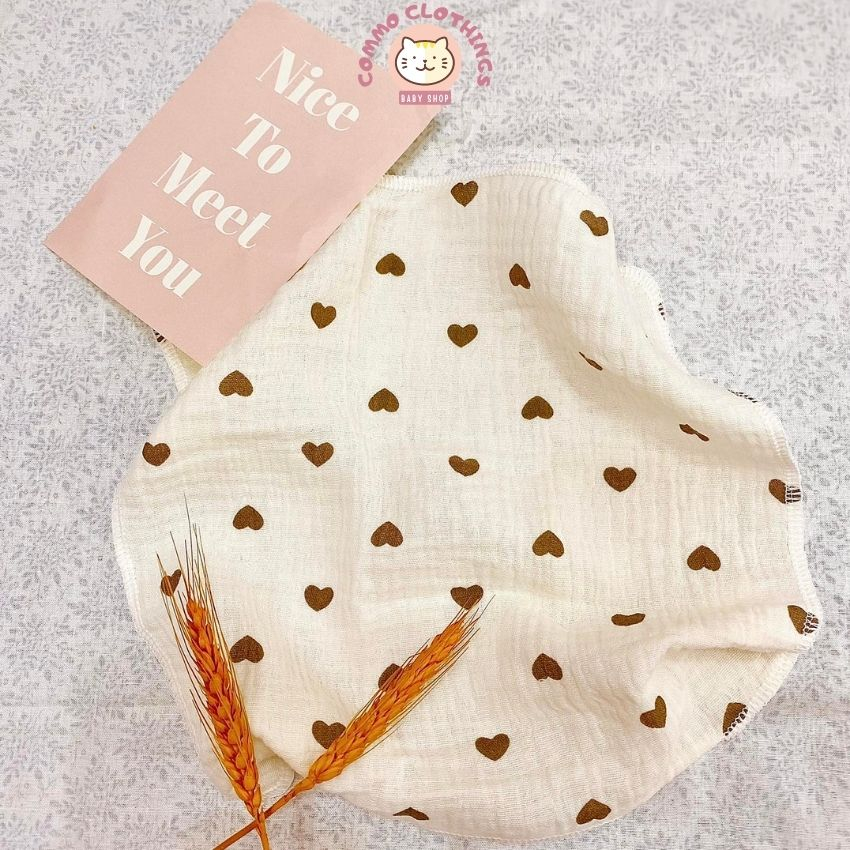 Combo 10 khăn xô sữa cho bé trai bé gái chất liệu xô muslin 2 lớp, mềm mịn thấm hút tốt, giao màu ngẫu nhiên