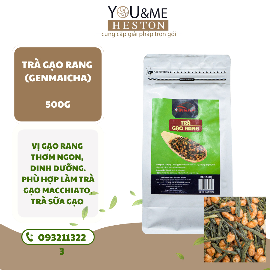 Trà gạo rang genmaicha 500g Việt Nam cao cấp
