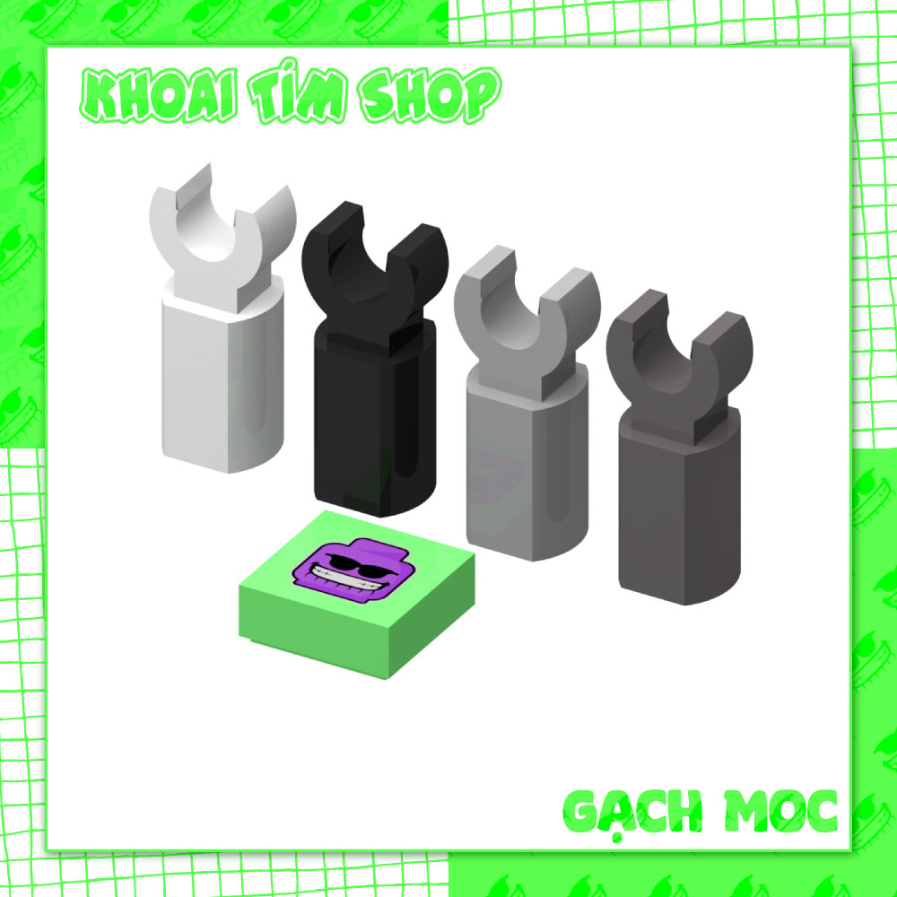 COMBO 5 Part Thanh Giữ Tay Kẹp - Phụ Kiện Đồ Chơi Lắp Ráp Gạch MOC Tương Thích 11090