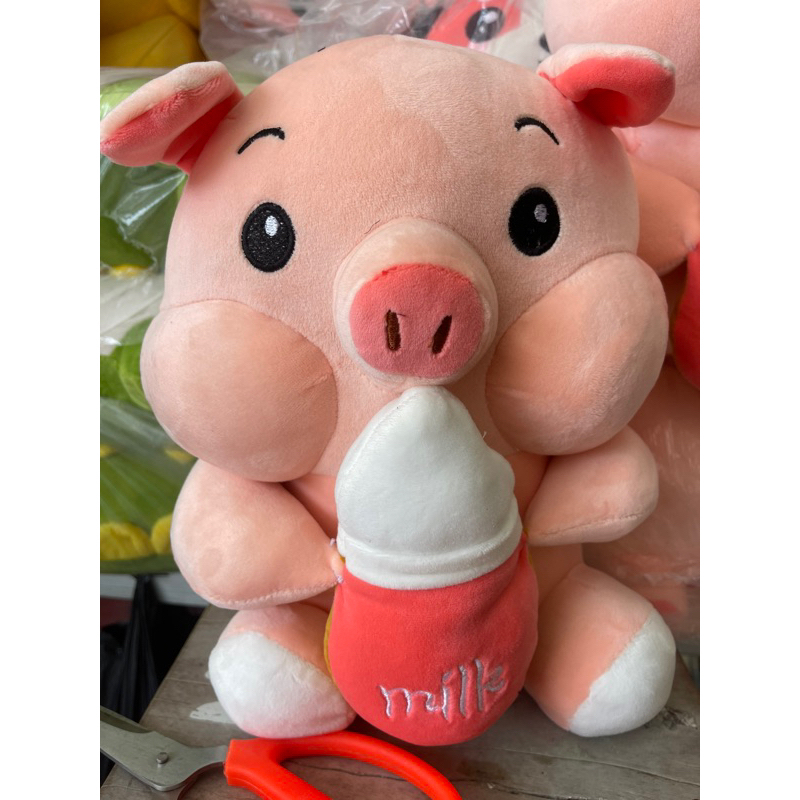 Gấu Bông Heo Ôm Bình Sữa Lợn Bú Bình Cao 30cm Mẫu Thú Nhồi Bông Siêu Cute Hàng Cao Cấp Mềm Mịn