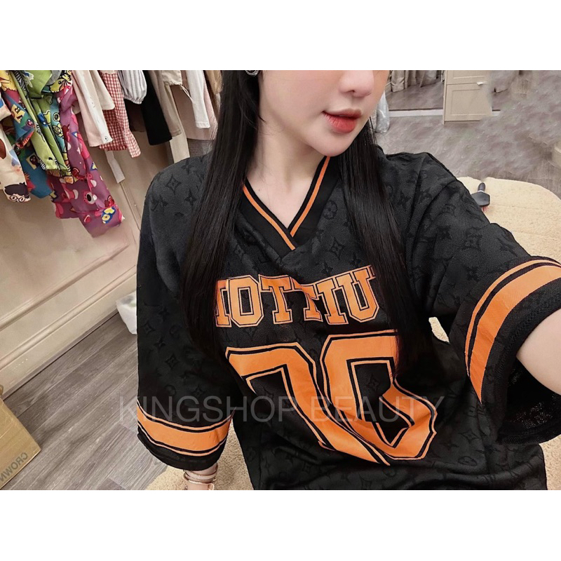 Áo Phông Bóng Chày Viền Cam L1