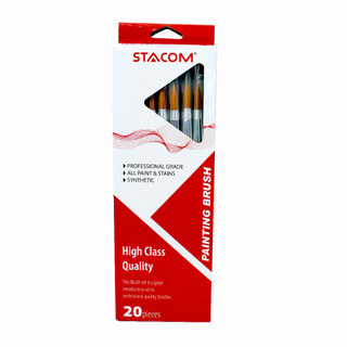Cọ vẽ đầu dẹp chất liệu sợi nylon đủ size stacom b110