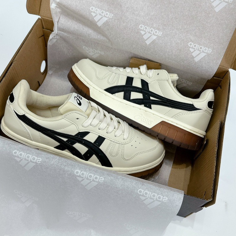 Giày asics court mz cream black gum hàng full box, hàng chuẩn best quality