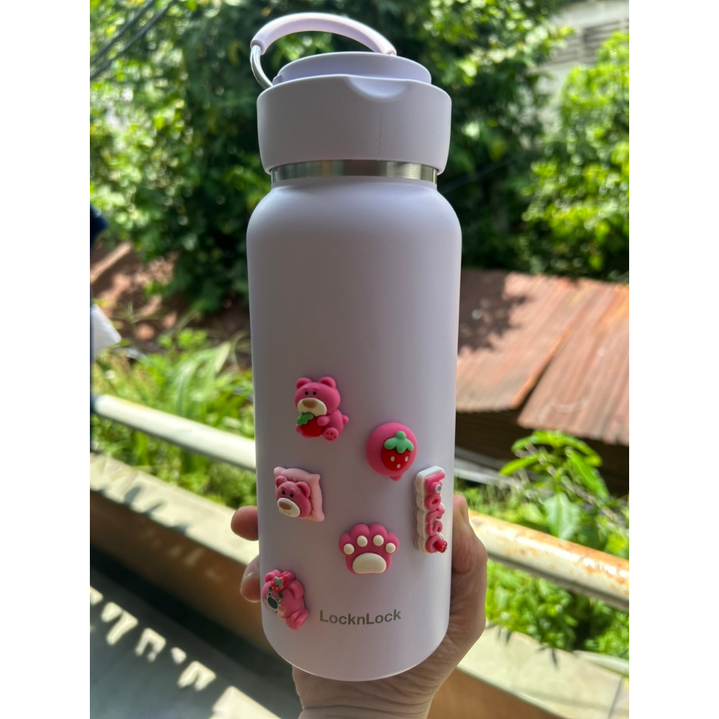 Set sticker 3d,charm gấu dâu, losto dễ thương dán bình nước, toploader, sổ trang trí DIY- trang trí lồng đèn