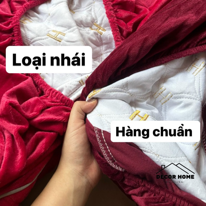 Set Ga Gối Nỉ Nhung Sữa thêu H nhập khẩu cao cấp siêu đẹp mẫu mới 2023