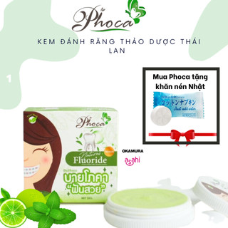 Kem đánh răng thảo dược  PHOCA Thái Lan trắng răng, thơm miệng, giảm nhiệt miệng cho niềng răng