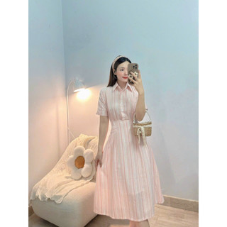 ĐẦM SƠ MI PHỐI KIỂU NÚT