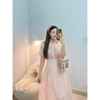 ĐẦM SƠ MI PHỐI KIỂU NÚT