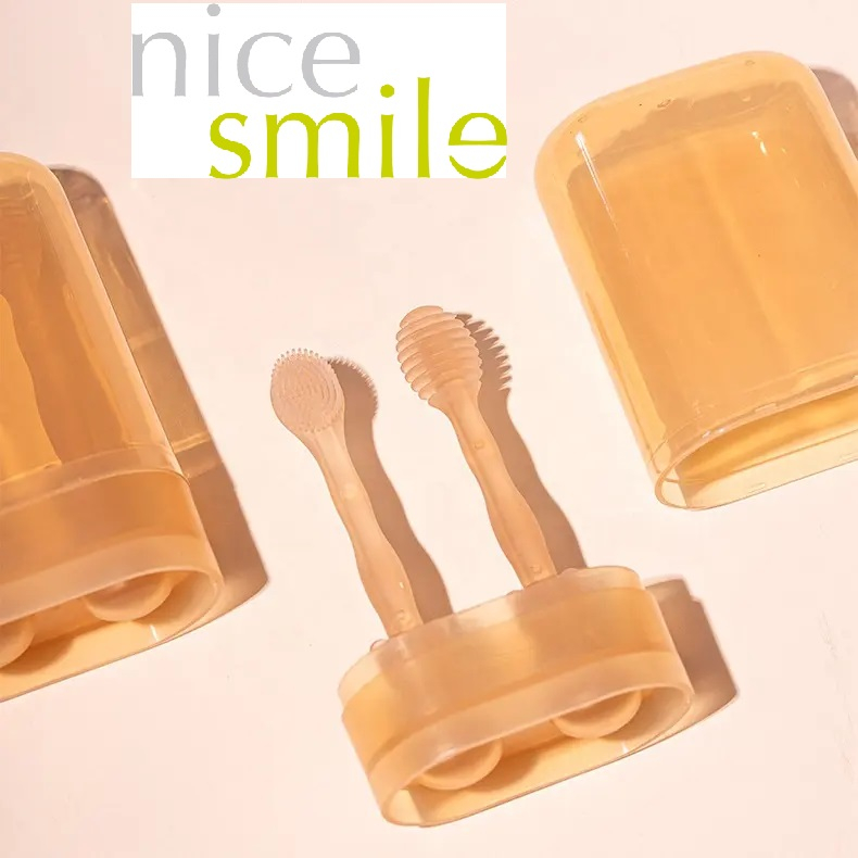 Combo Bàn Chải + Vệ sinh lưỡi cho bé bằng Silicone cao cấp