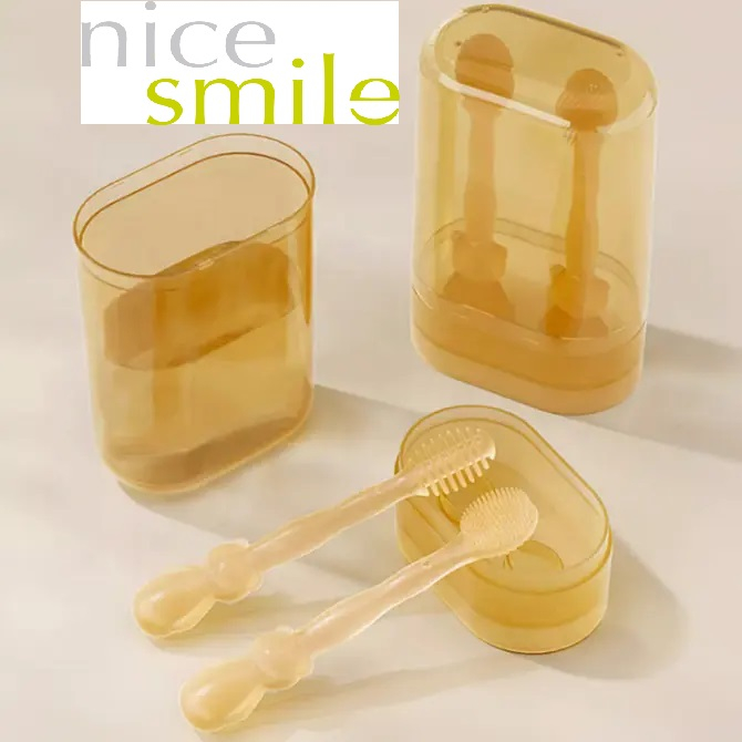 Combo Bàn Chải + Vệ sinh lưỡi cho bé bằng Silicone cao cấp