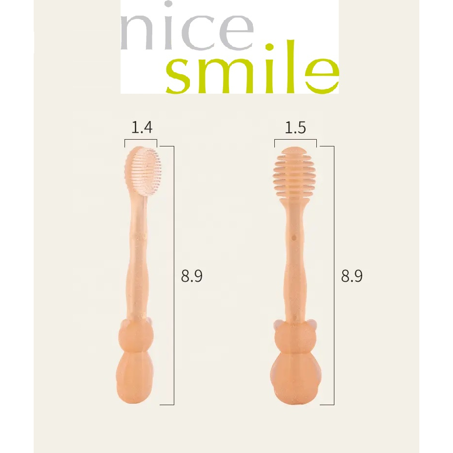 Combo Bàn Chải + Vệ sinh lưỡi cho bé bằng Silicone cao cấp