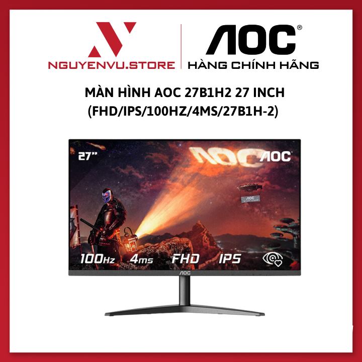 Màn hình AOC 27B1H2 27 Inch (FHD/IPS/100Hz/4ms/27B1H-2) - Hàng chính hãng