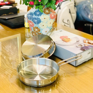 Chảo mini wmf 18 cán dài inox