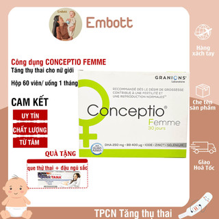 Conceptio femme Hộp 60 viên tăng thụ thai cho nữ EMBOTT22