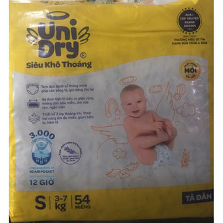 Tã dán unidry s54 cho bé từ 3-7kg - date luôn mới