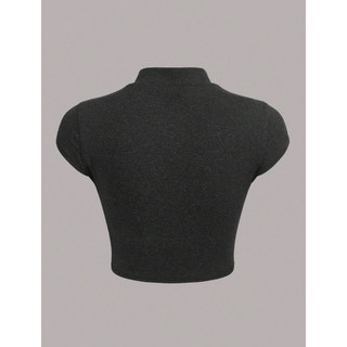 [ORDER SHEIN] Áo Thun Croptop Phối Sọc Trắng