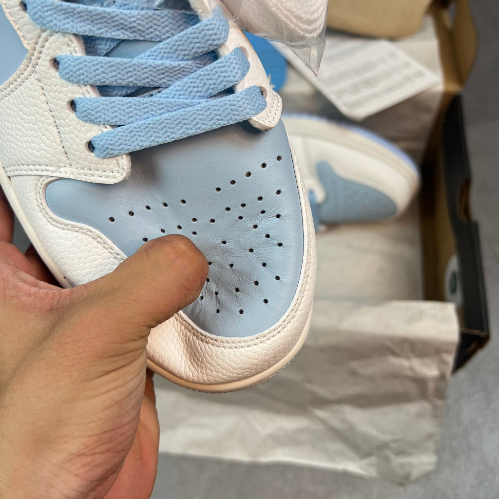 Giày _jordan low ice blue, giày sneaker hàng chuẩn trung full box + bill