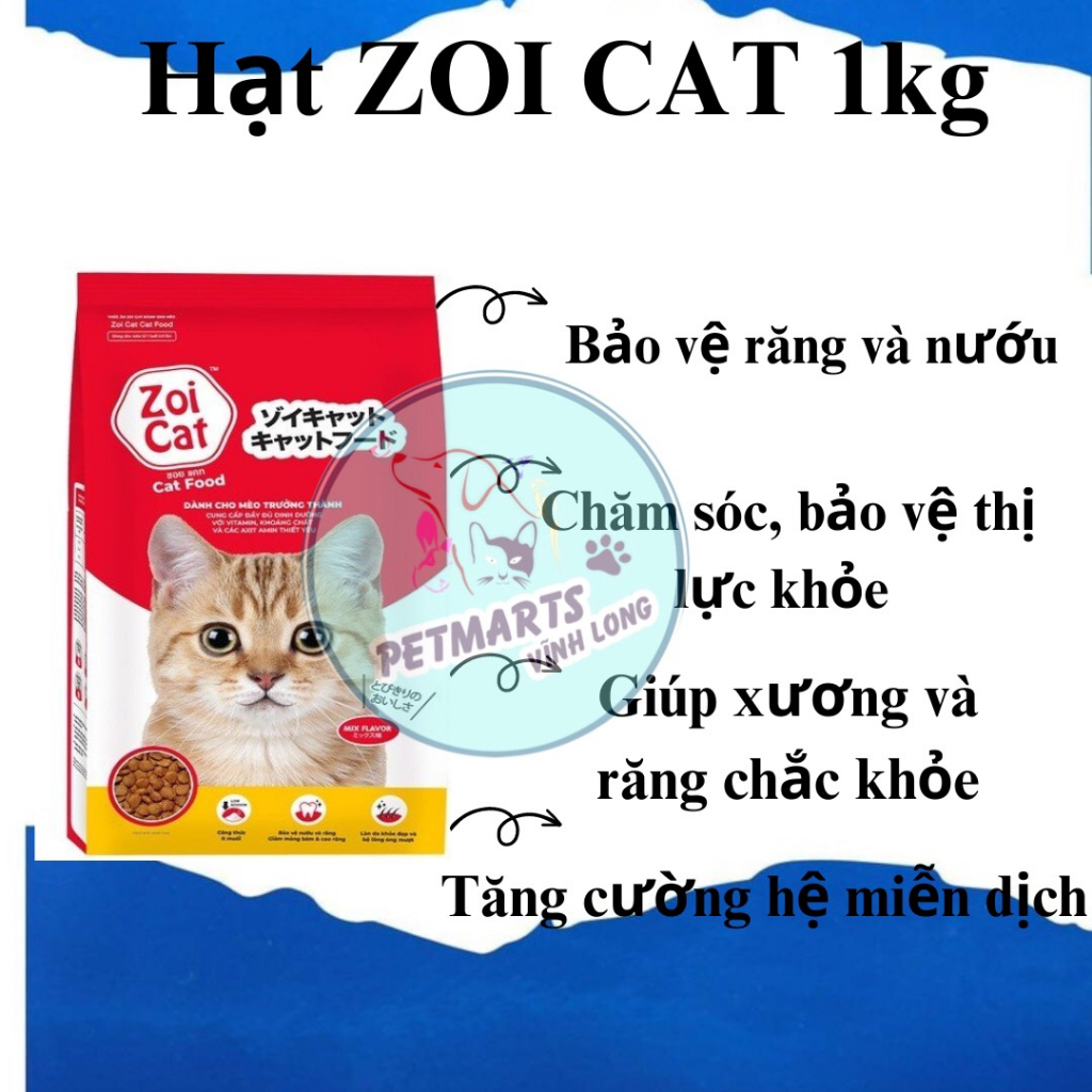 Thức ăn hạt Zoi Cat cho mèo 1kg