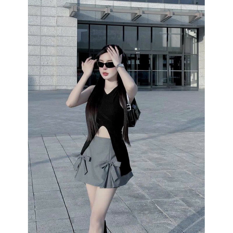 Đầm sơ mi bèo cổ nude đai bụng 🖤🖤