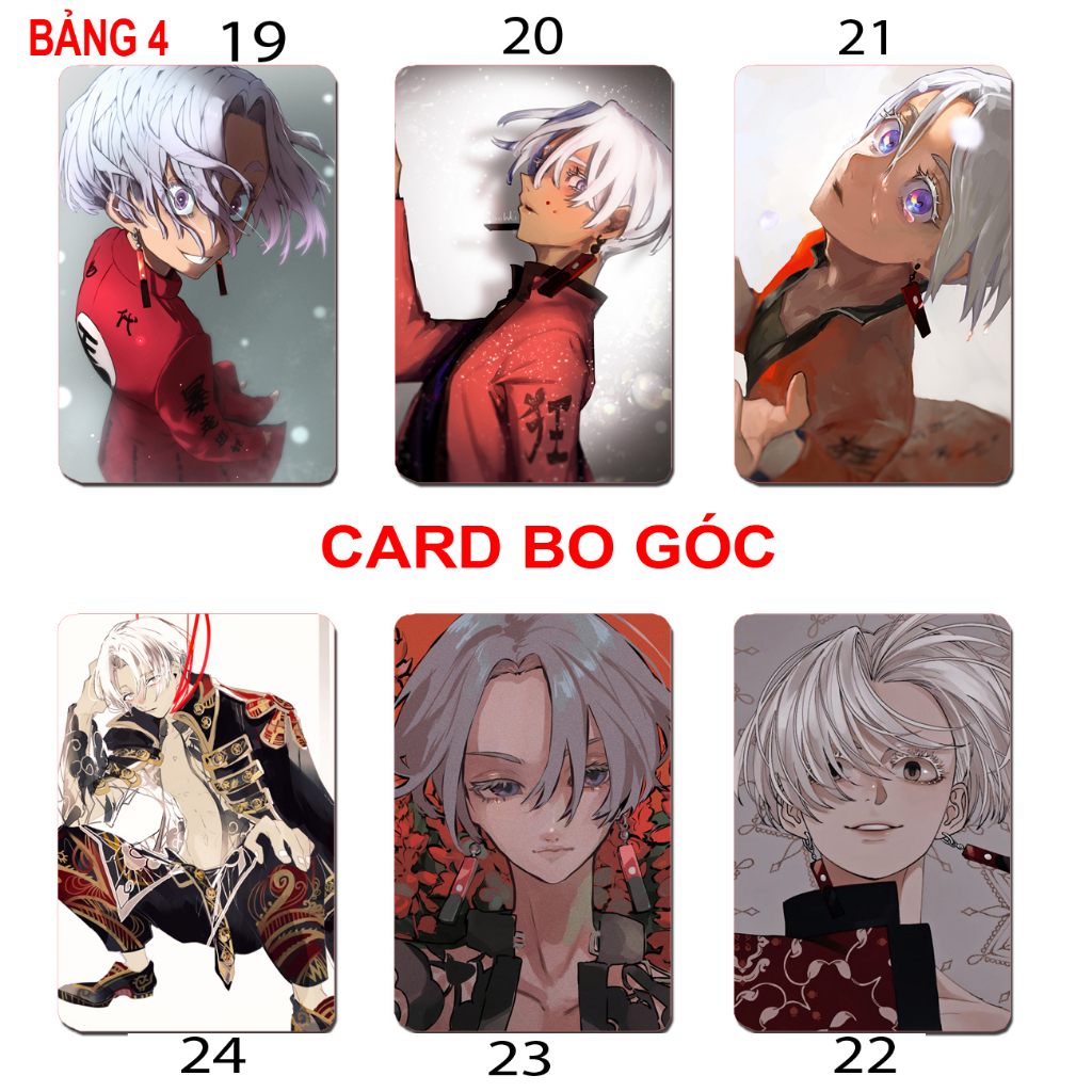 Card bo góc Kurokawa izana 6 ảnh khác nhau/ Thẻ card hình Kurokawa Izana Tokyo Revengers