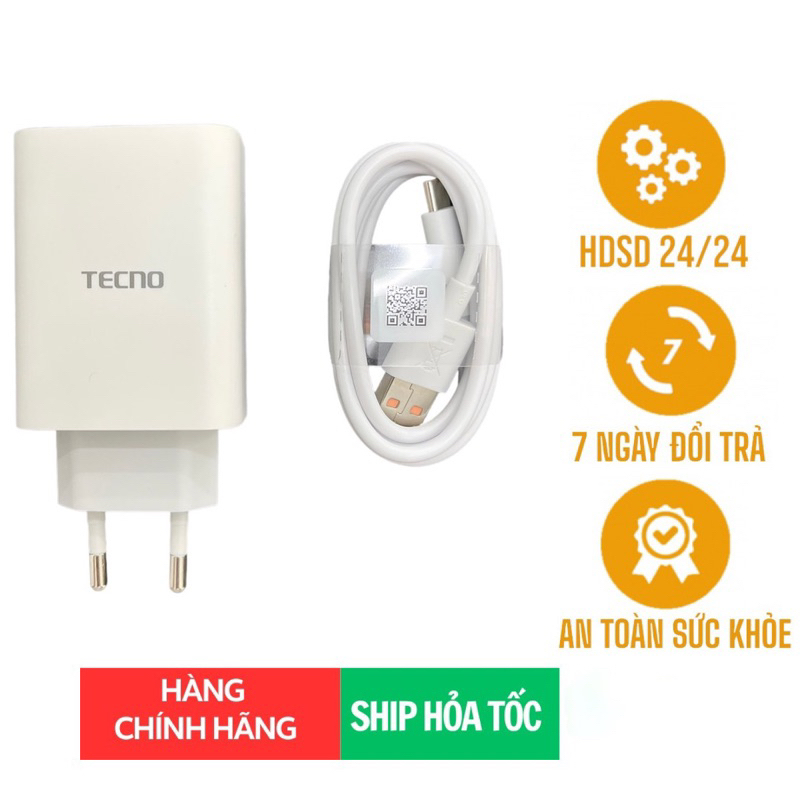 Bộ sạc nhanh Tecno 33w chính hãng